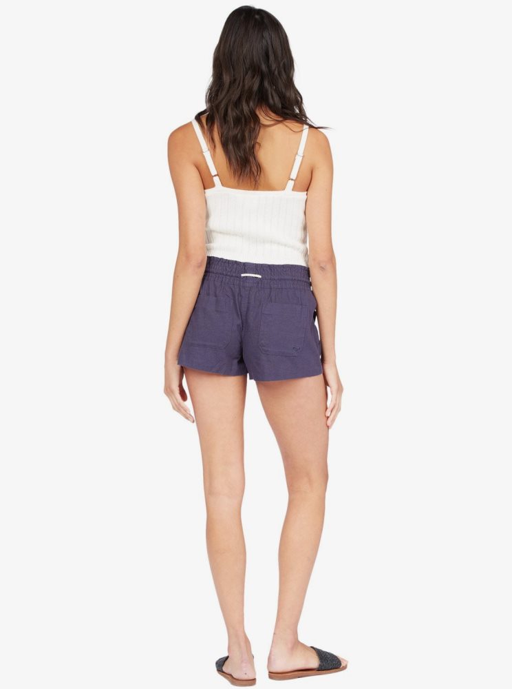 Shorts Roxy Oceanside Elasticized Indigo Femme | IVO-44081215