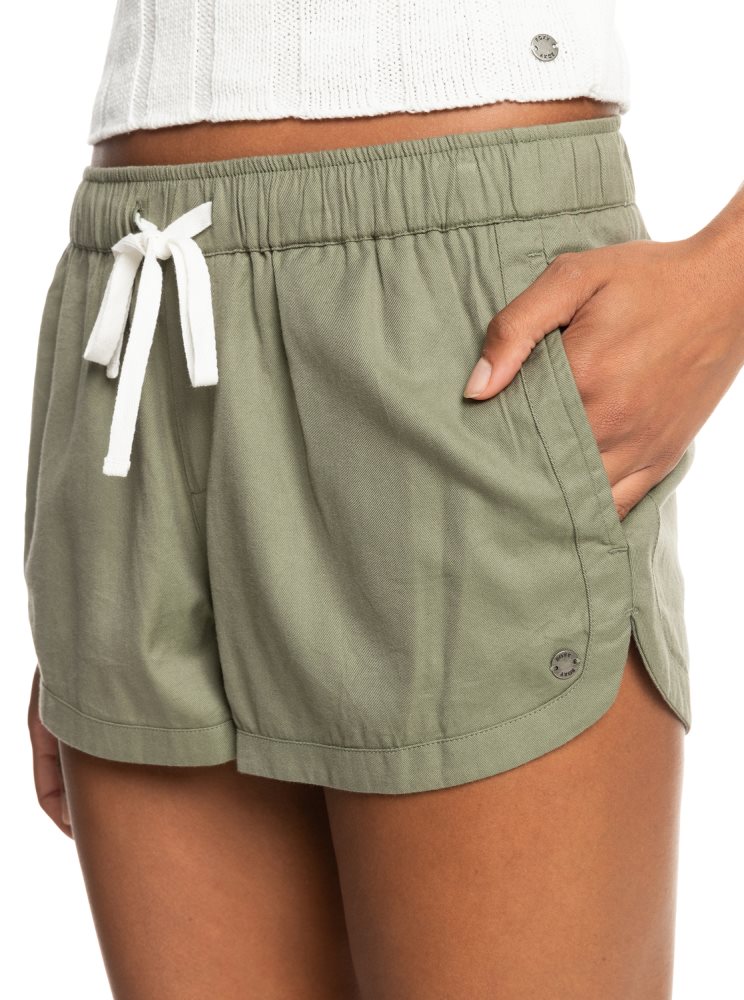 Shorts Roxy New Impossible Love Elasticized Vert Femme | UQH-80090622