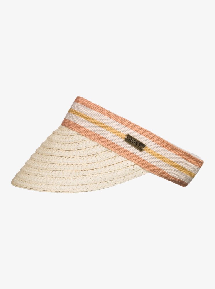 Chapeaux Roxy Sunny Morning Straw Visor Beige Femme | ZOG-58930116