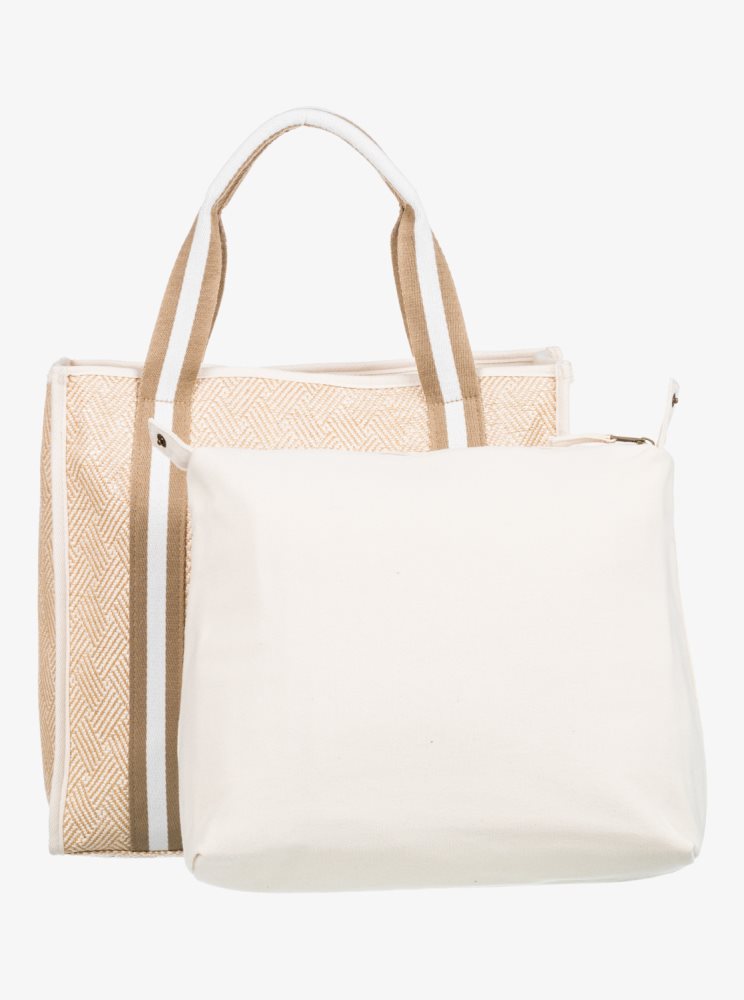 Sacs Roxy Seas The Day Tote Beige Femme | PIC-85527512