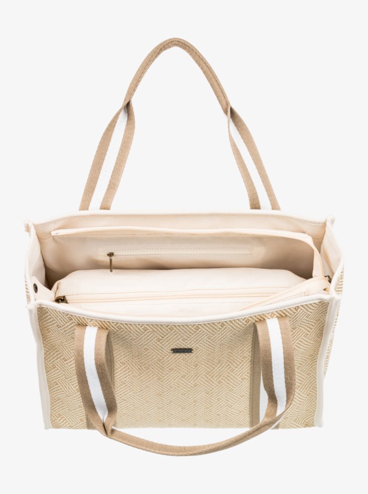 Sacs Roxy Seas The Day Tote Beige Femme | PIC-85527512