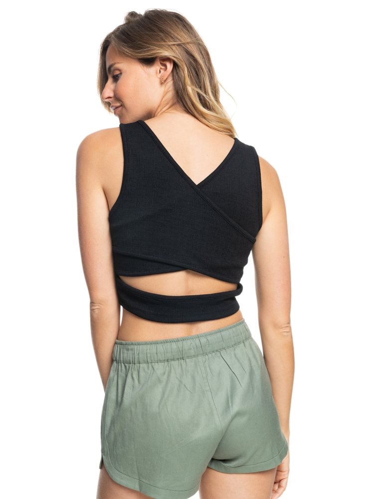 Hauts Roxy Good Keepsake Crop Grise Foncé Femme | KTG-56939348