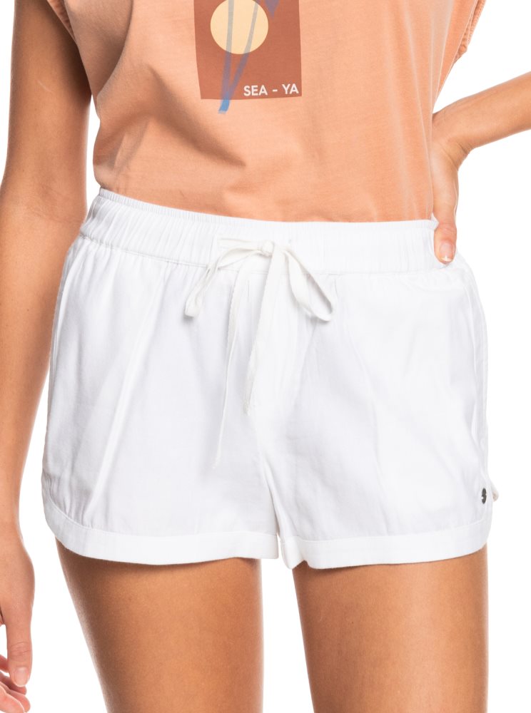 Shorts Roxy New Impossible Love Elasticized Blanche Femme | QUY-61749686