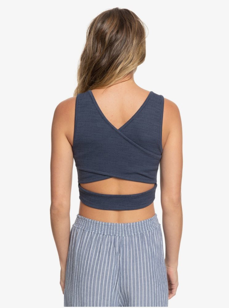 Hauts Roxy Good Keepsake Crop Indigo Femme | TBA-39135222