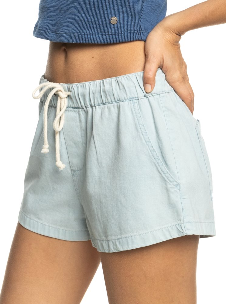 Shorts Roxy Go To The Beach Denim Bleu Femme | SPK-70784680