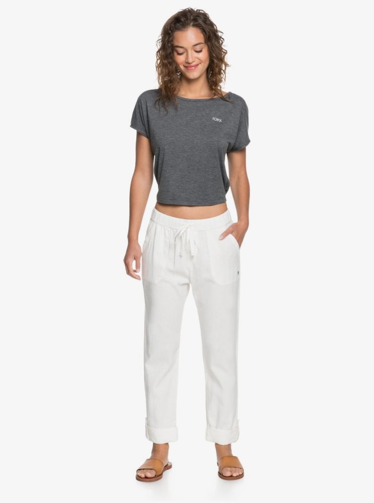 Pantalon Roxy On The Seashore Cargo Blanche Femme | WRM-85415676