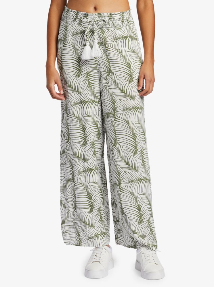 Pantalon Roxy Tropical Rhythm Beachy Vert Femme | YIX-06449846