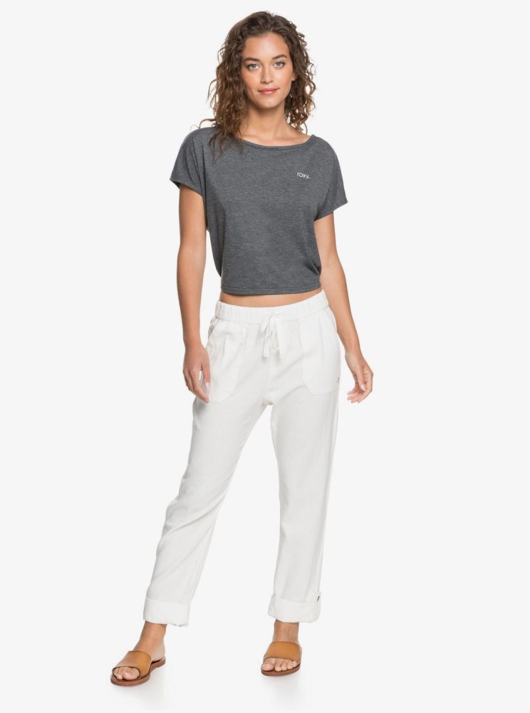 Pantalon Roxy On The Seashore Cargo Blanche Femme | WRM-85415676