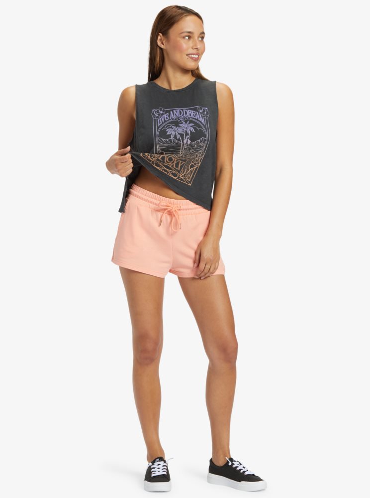 Shorts Roxy Check Out Sweat Rose Femme | KPN-03181916