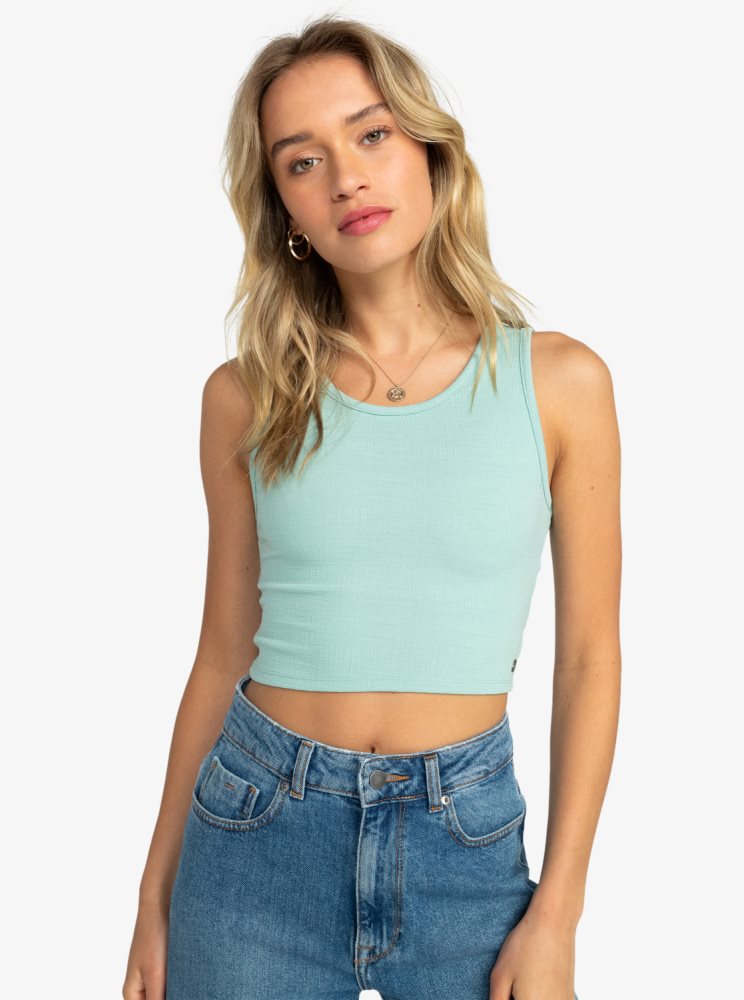 Hauts Roxy Good Keepsake Crop Bleu Femme | QOL-78872820