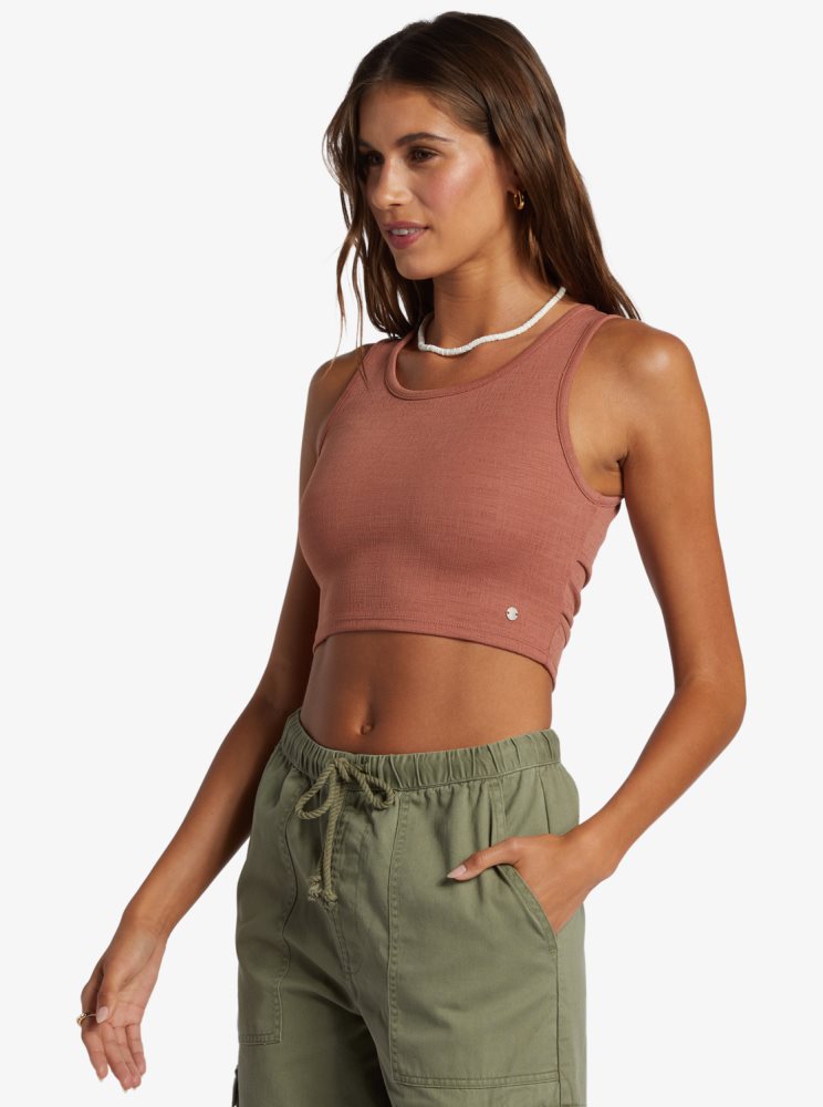 Hauts Roxy Good Keepsake Crop Rose Femme | LQR-36353674