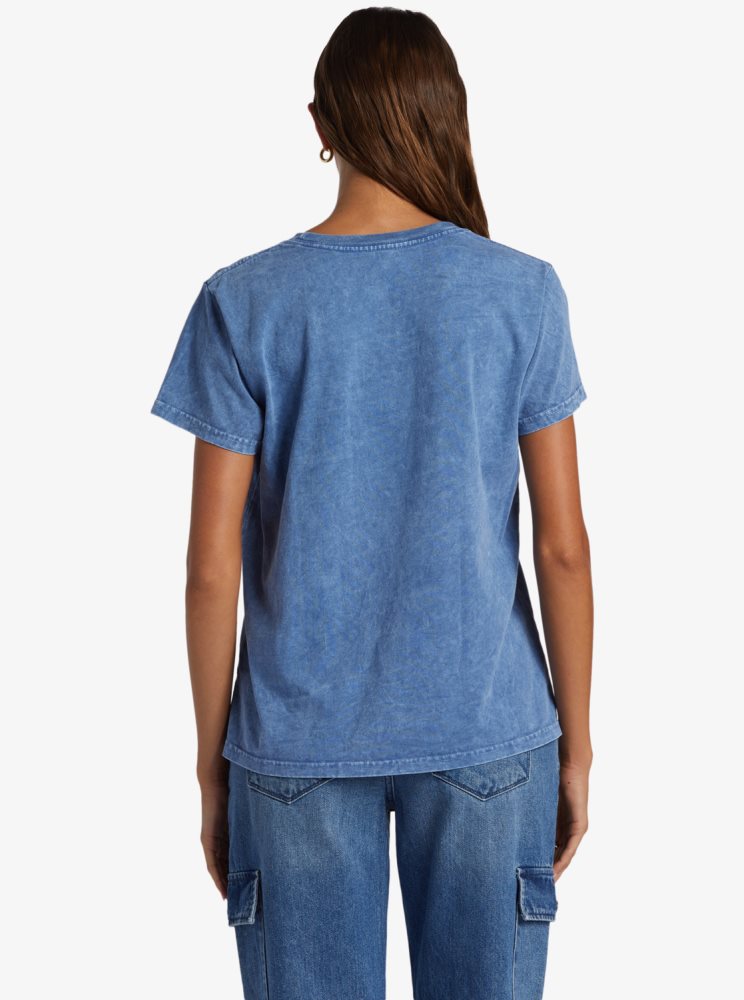 T Shirts Roxy Celeste Oversized Bleu Femme | UFY-34472999