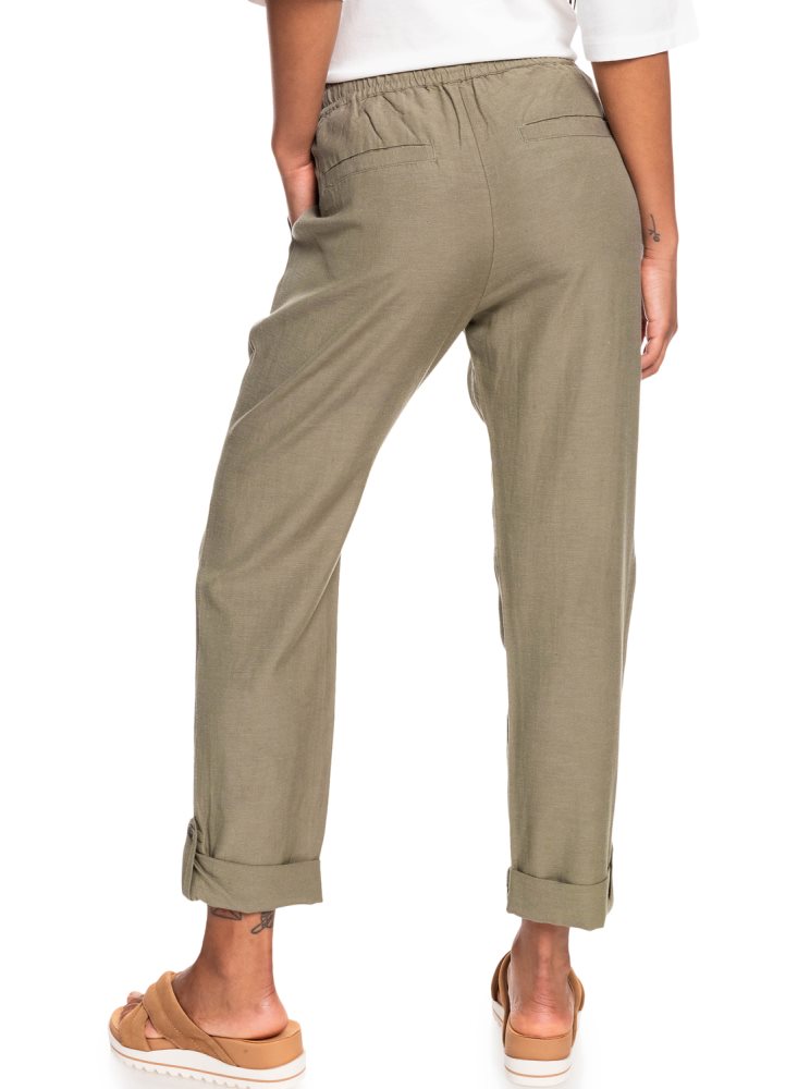 Pantalon Roxy On The Seashore Cargo Vert Femme | LYR-09859678