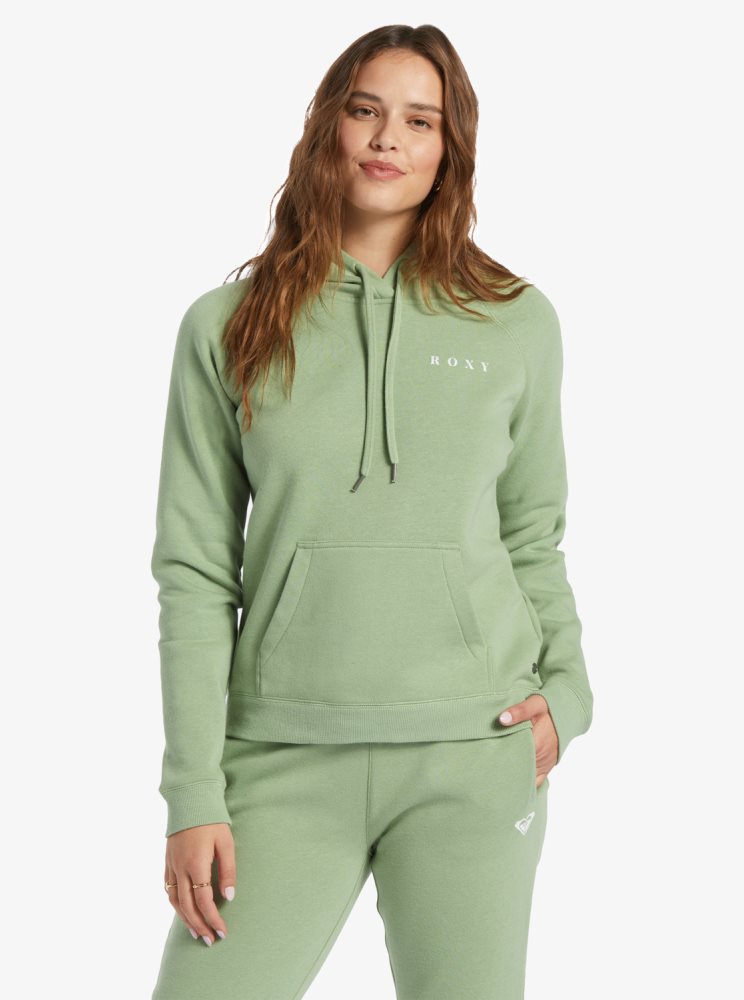 Sweat à Capuche Roxy Le Palm Vert Femme | RSM-72645145