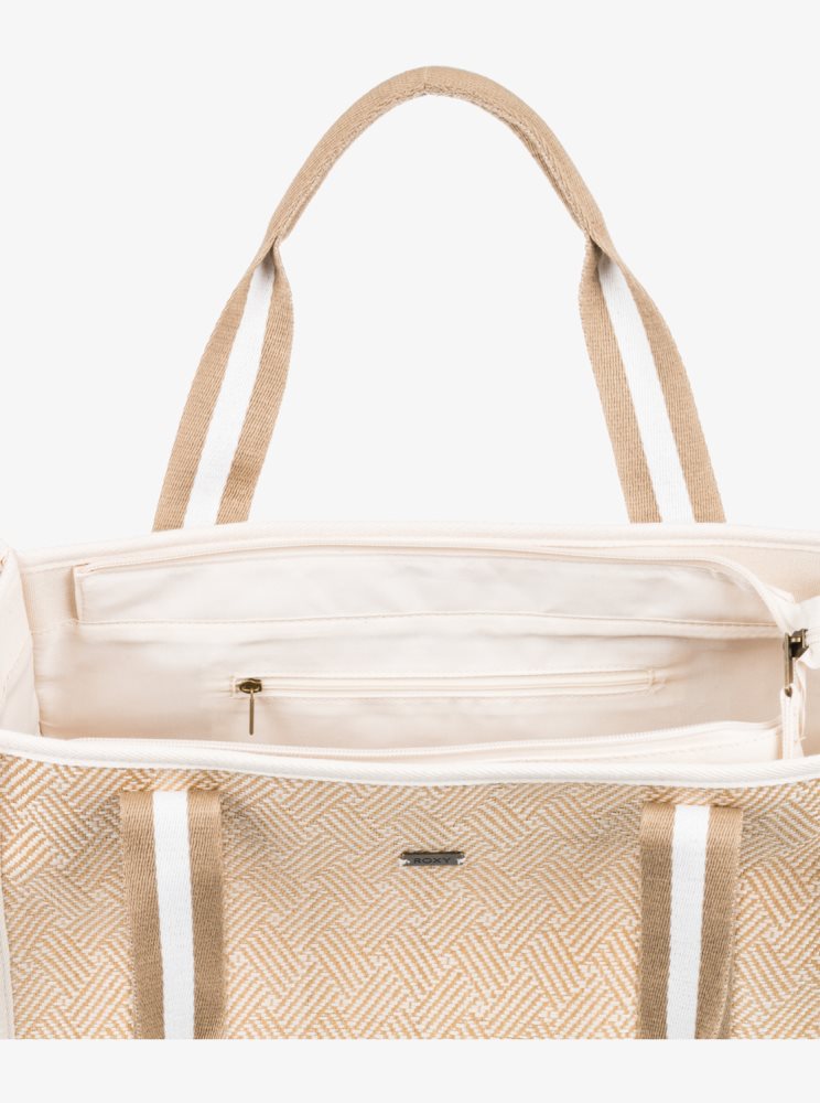 Sacs Roxy Seas The Day Tote Beige Femme | PIC-85527512