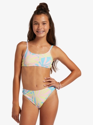 Bikini Roxy 4-16 Palms Colors Two Piece Bralette Set Vert Enfant | QLW-55750588