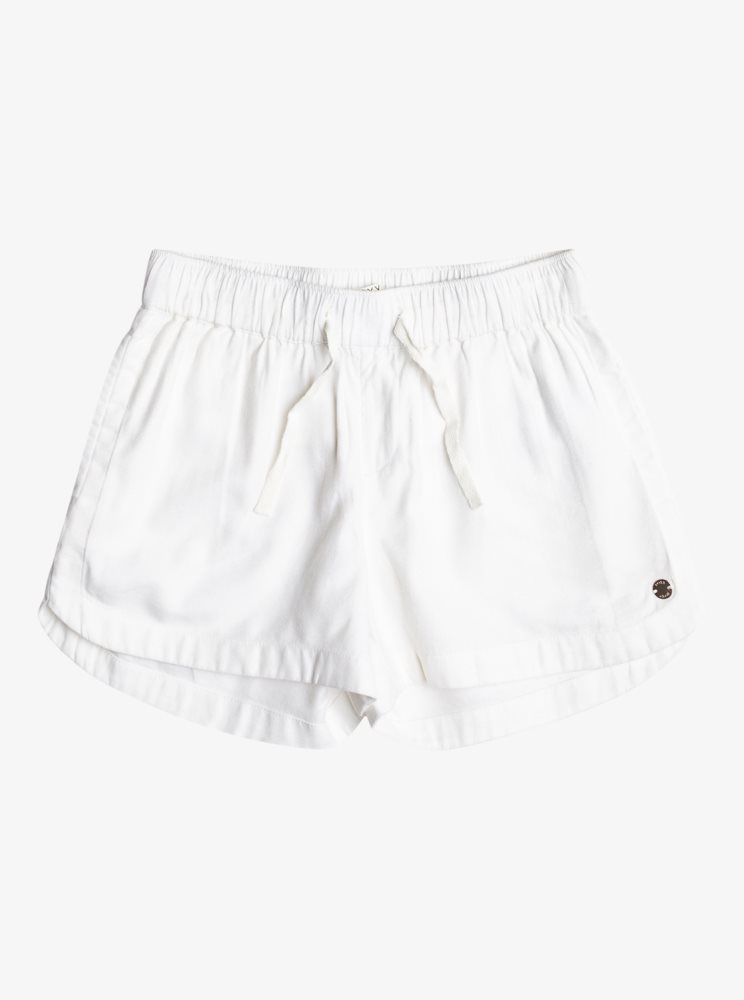 Shorts Roxy 4-16 Una Mattina Elastic Taille Blanche Enfant | WBE-14952043