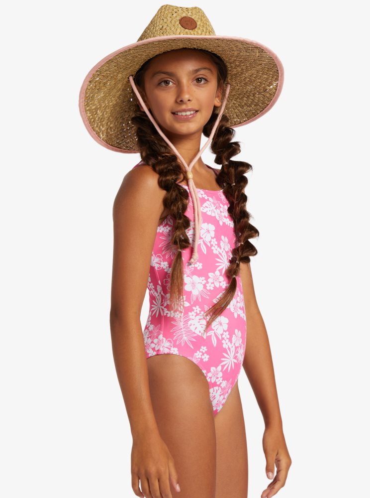 Maillots De Bain Roxy 4-16 Aloha Spirit Rose Enfant | FJE-64836108