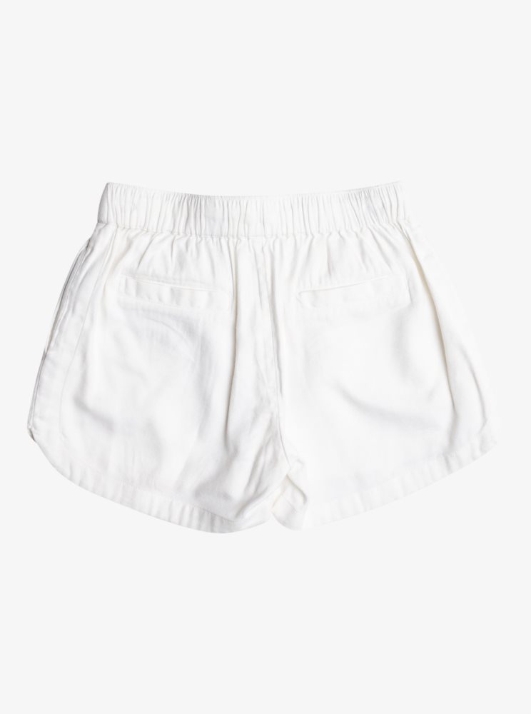 Shorts Roxy 4-16 Una Mattina Elastic Taille Blanche Enfant | WBE-14952043