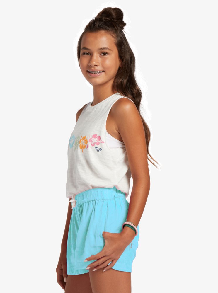 Shorts Roxy 4-16 Una Mattina Elastic Taille Bleu Enfant | MYO-31283782