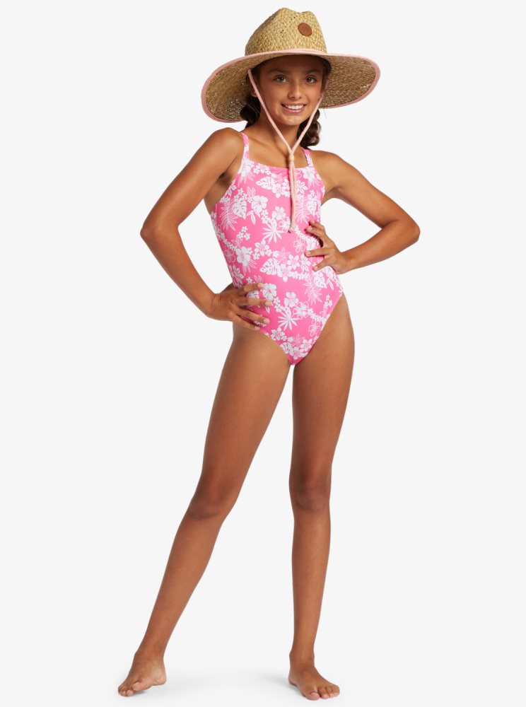 Maillots De Bain Roxy 4-16 Aloha Spirit Rose Enfant | FJE-64836108