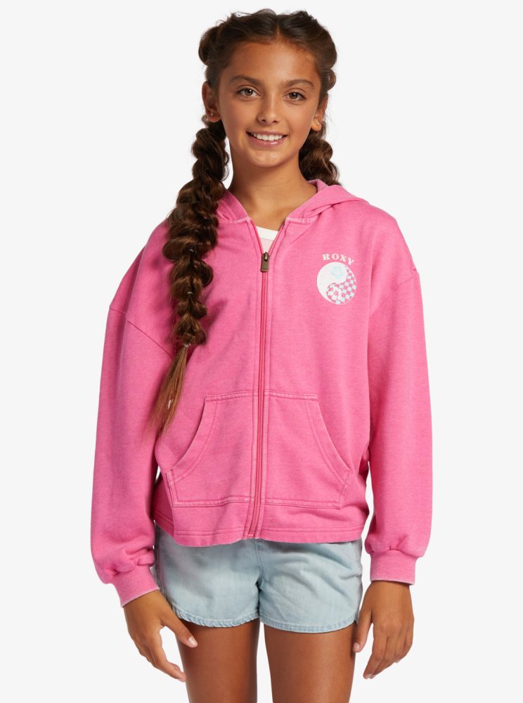 Sweat à Capuche Roxy Early In The Morning B Zip-Up Rose Enfant | PBM-08359008