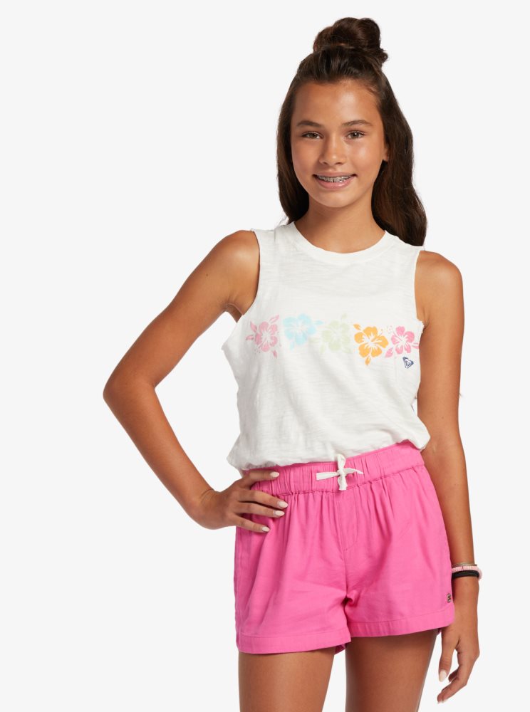 Shorts Roxy 4-16 Una Mattina Elastic Taille Rose Enfant | MTP-78518657