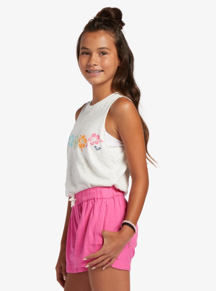 Shorts Roxy 4-16 Una Mattina Elastic Taille Rose Enfant | MTP-78518657