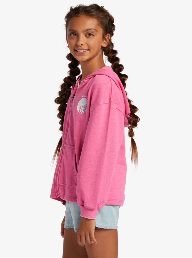 Sweat à Capuche Roxy Early In The Morning B Zip-Up Rose Enfant | PBM-08359008