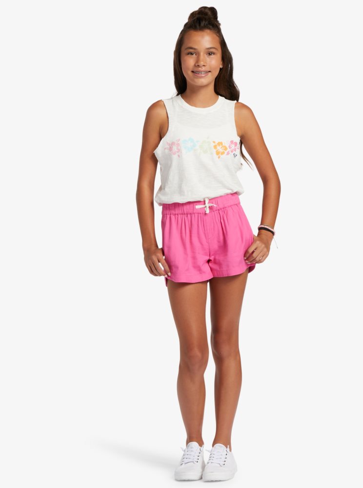 Shorts Roxy 4-16 Una Mattina Elastic Taille Rose Enfant | MTP-78518657