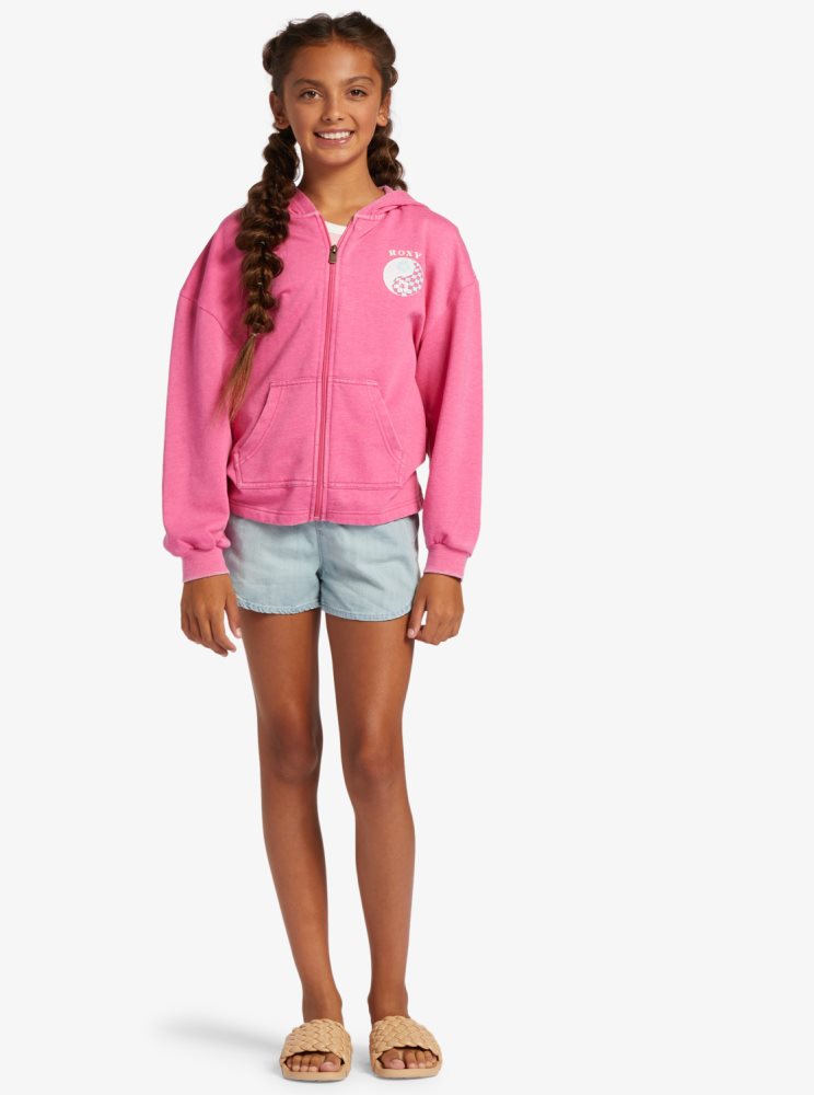 Sweat à Capuche Roxy Early In The Morning B Zip-Up Rose Enfant | PBM-08359008