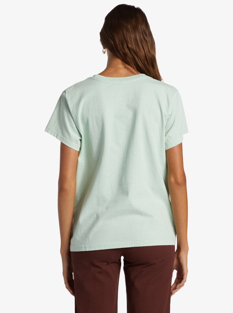 T Shirts Roxy Rays Oversized Vert Clair Femme | CUU-65311265