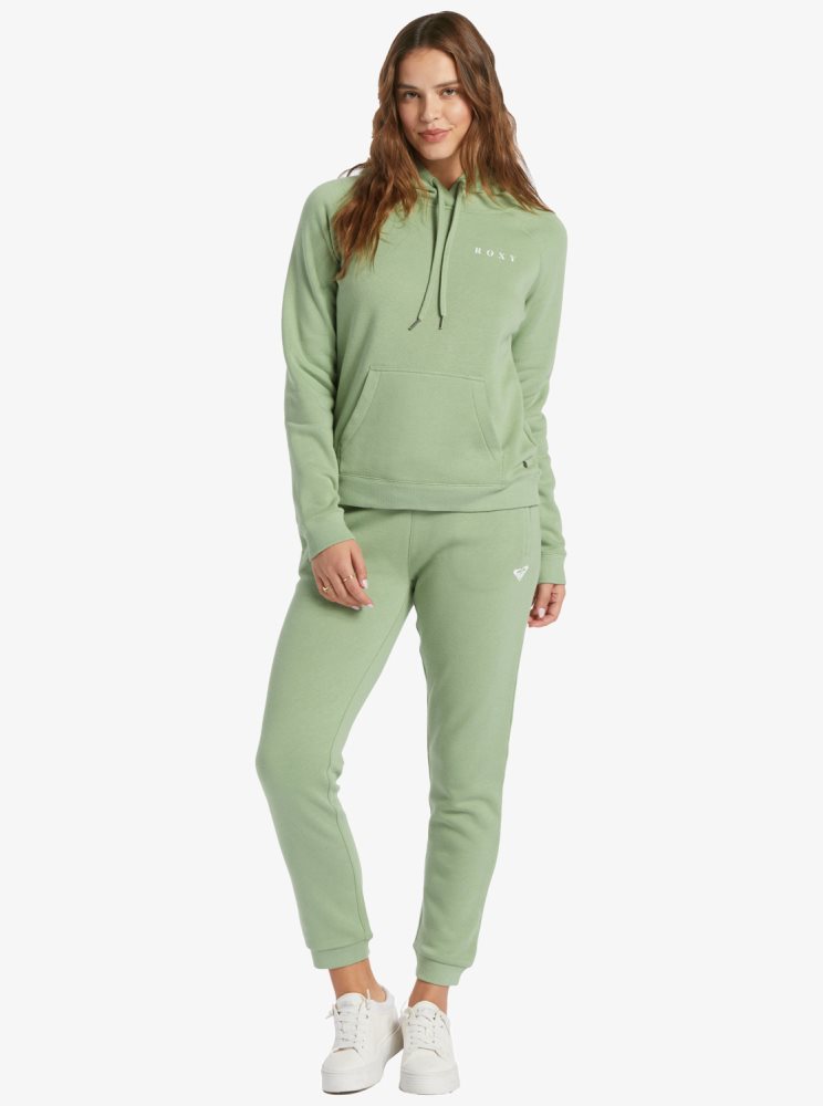 Sweat à Capuche Roxy Le Palm Vert Femme | RSM-72645145