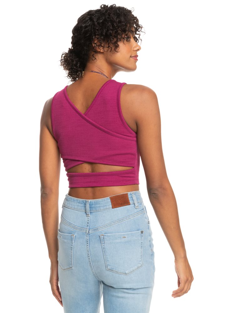 Hauts Roxy Good Keepsake Crop Rouge Femme | LQY-60799023