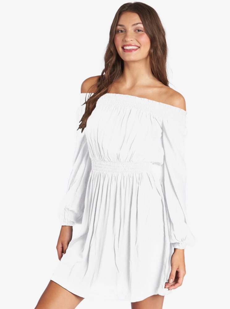 Peignoir Roxy Dream Escape Woven Off The Shoulder Blanche Femme | BRZ-10087190