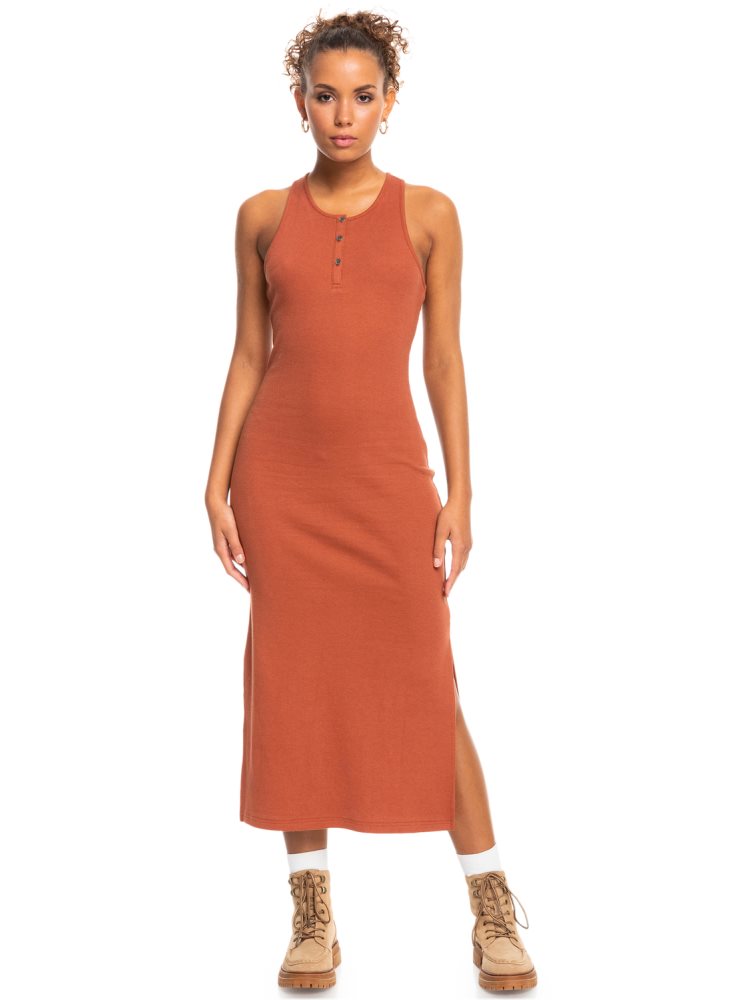 Peignoir Roxy Moon Glow Rib Knit Orange Femme | COW-10341768