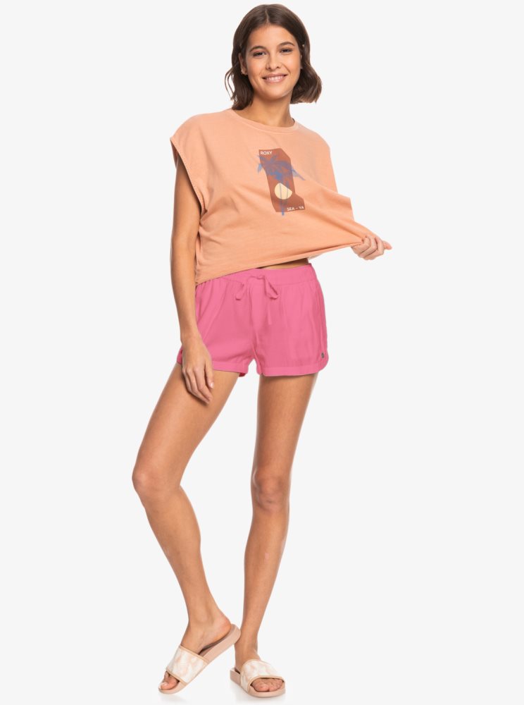 Shorts Roxy New Impossible Love Elasticized Rose Femme | UHX-00807465