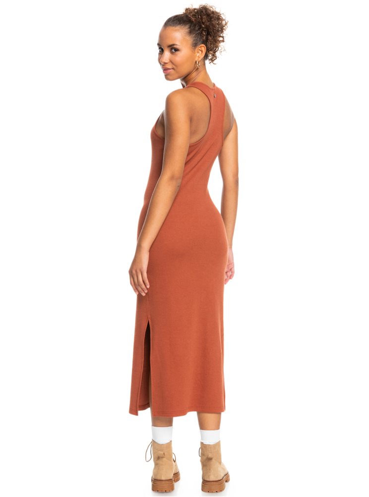 Peignoir Roxy Moon Glow Rib Knit Orange Femme | COW-10341768