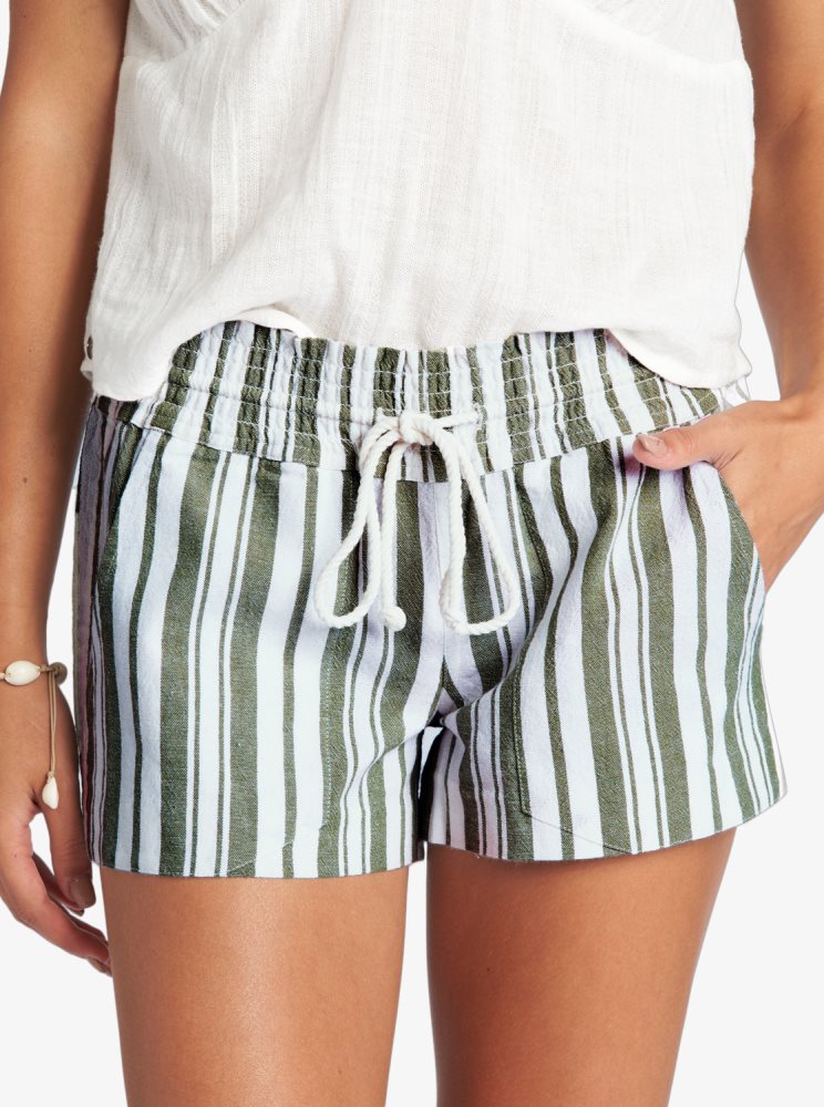 Shorts Roxy Oceanside Elasticized Stripes Femme | KGY-23353963