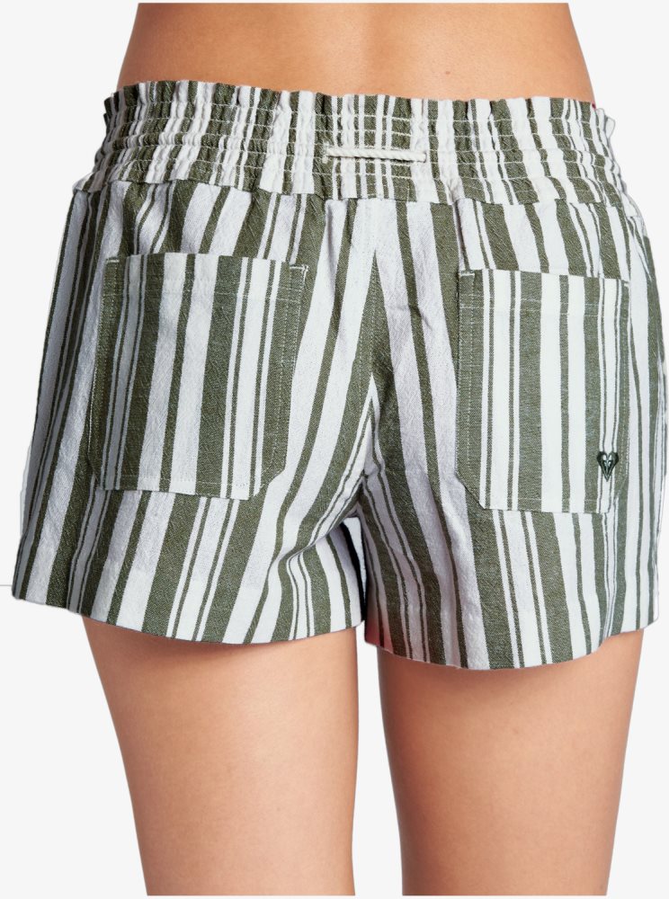 Shorts Roxy Oceanside Elasticized Stripes Femme | KGY-23353963