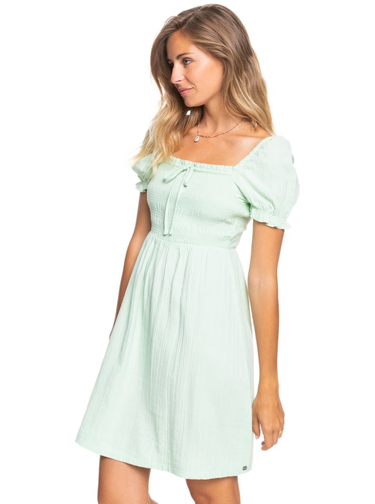 Peignoir Roxy Hello Mini Again Woven Vert Femme | NKD-78949021