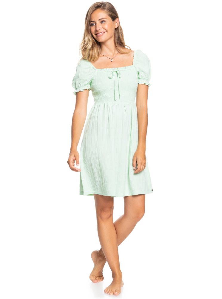 Peignoir Roxy Hello Mini Again Woven Vert Femme | NKD-78949021