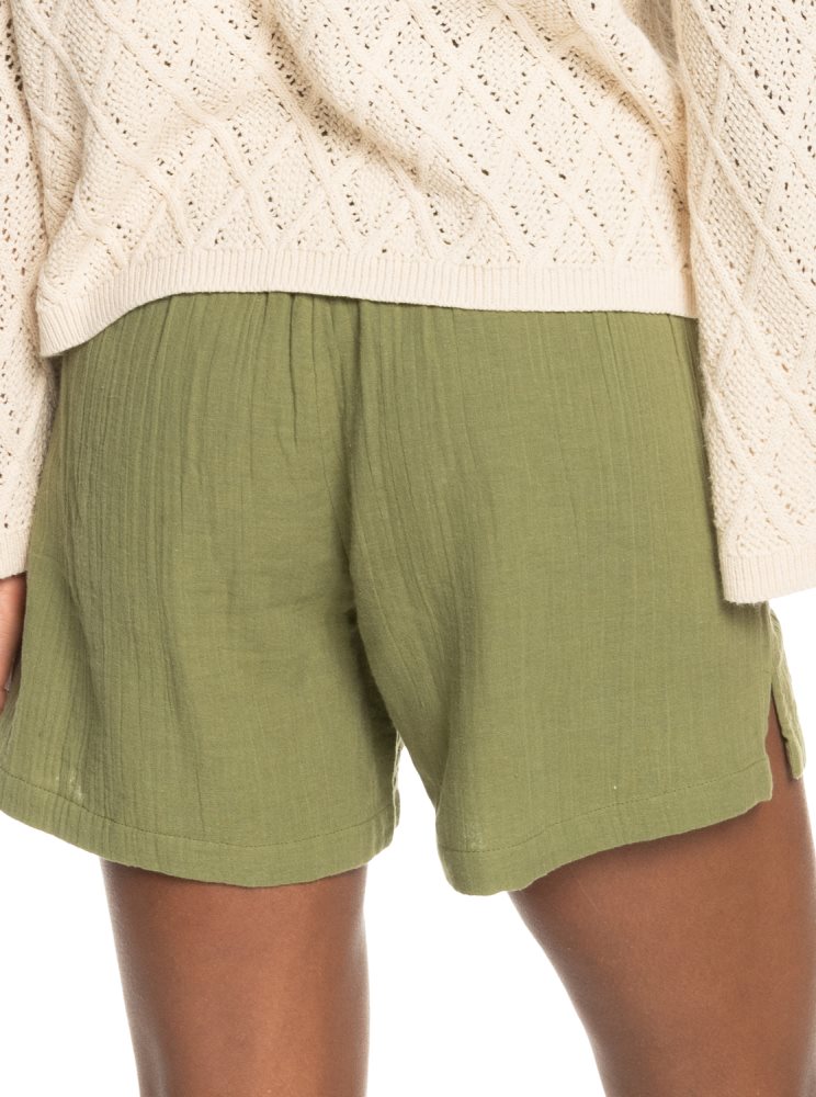 Shorts Roxy Over The Sun Legere Vert Olive Vert Femme | BYY-97787525