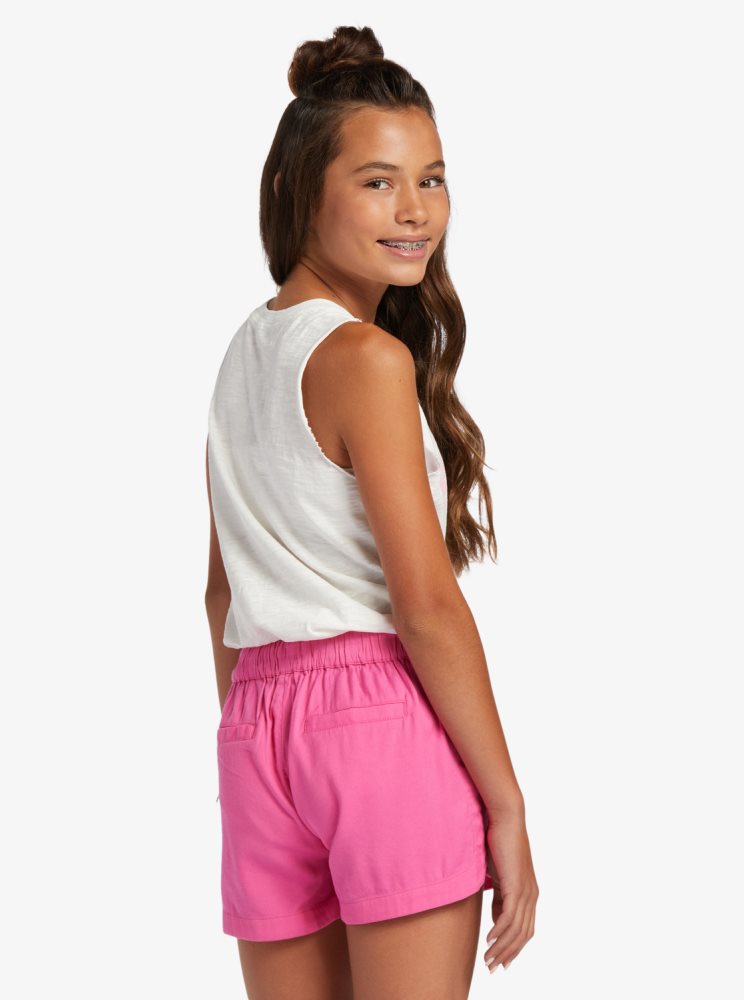 Shorts Roxy 4-16 Una Mattina Elastic Taille Rose Enfant | MTP-78518657