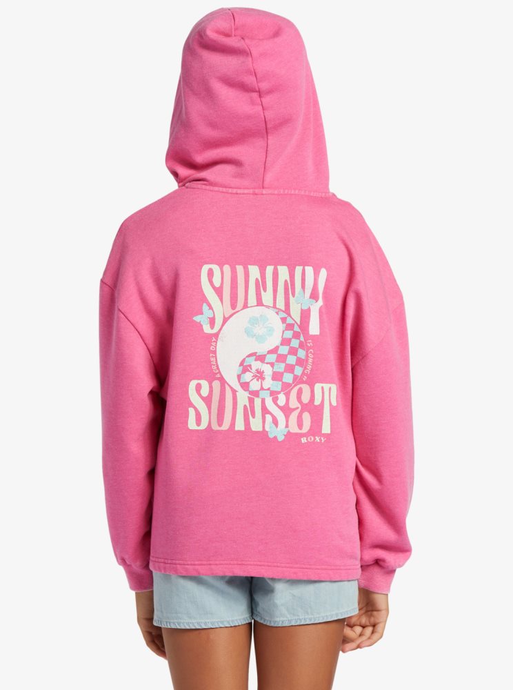 Sweat à Capuche Roxy Early In The Morning B Zip-Up Rose Enfant | PBM-08359008