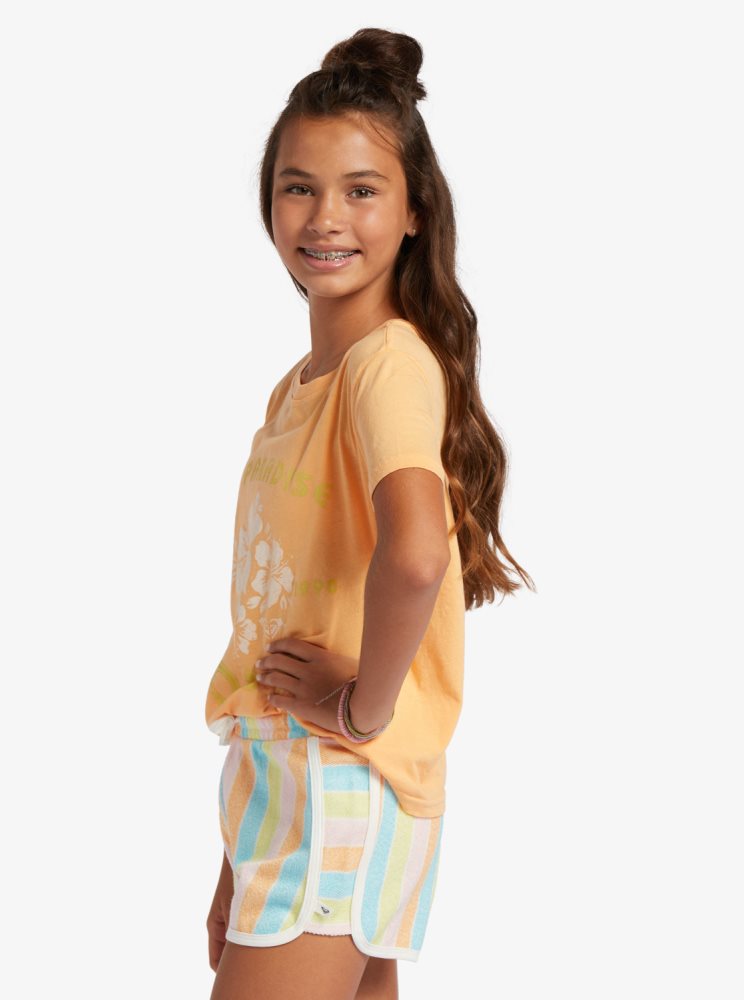 T Shirts Roxy 4-16 In Paradise Orange Enfant | OGO-04839466