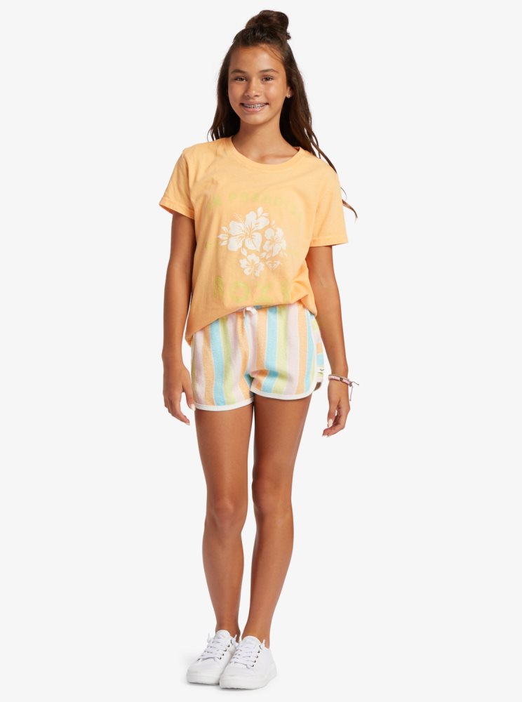 T Shirts Roxy 4-16 In Paradise Orange Enfant | OGO-04839466