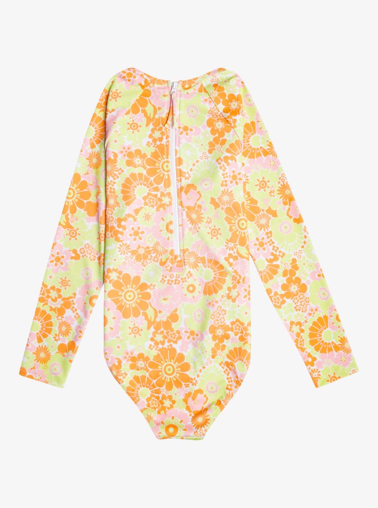 Maillots De Bain Roxy 4-16 Last In Paradise Long Sleeve UPF 50 Orange Enfant | LEN-76930487