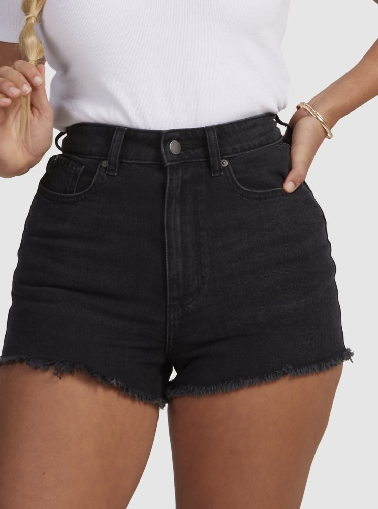 Shorts Roxy Eva Denim Grise Foncé Femme | IIM-42856426