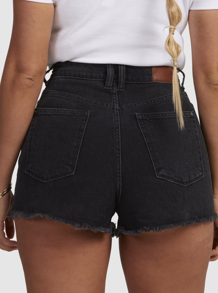 Shorts Roxy Eva Denim Grise Foncé Femme | IIM-42856426